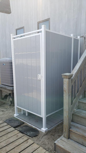 Double Outdoor Shower Kit Enclosure
