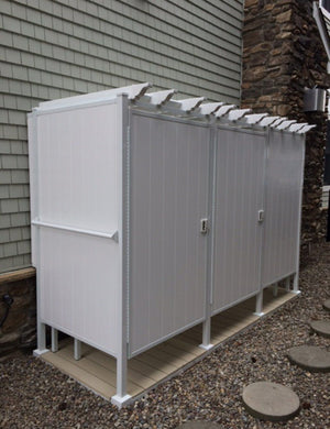Triple Outdoor Shower Kit Enclosure