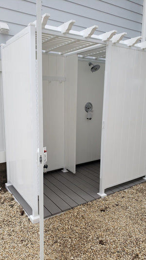 Triple Outdoor Shower Kit Enclosure
