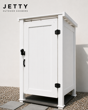 Jetty Seaside Single Outdoor Shower Kit Enclosure - 4'x4'