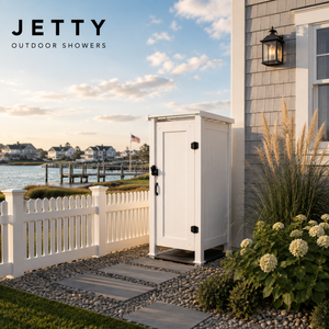 Jetty Seaside Single Outdoor Shower Kit Enclosure - 4'x4'