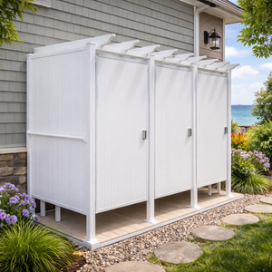 Triple Outdoor Shower Kit Enclosure