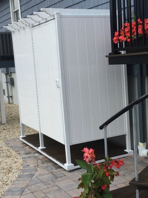 Double Outdoor Shower Kit Enclosure