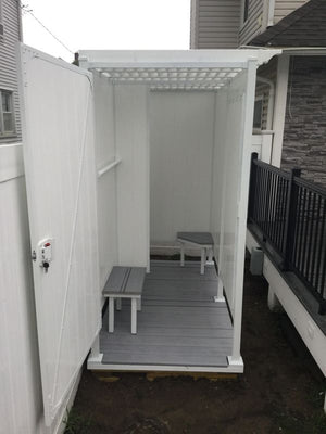 Double Outdoor Shower Kit Enclosure
