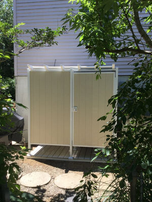 Double Outdoor Shower Kit Enclosure