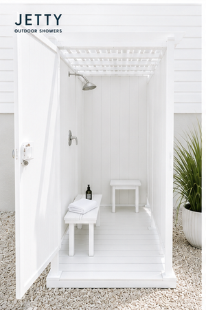 Jetty Signature Double Outdoor Shower Kit Enclosure 46”x68”x88”