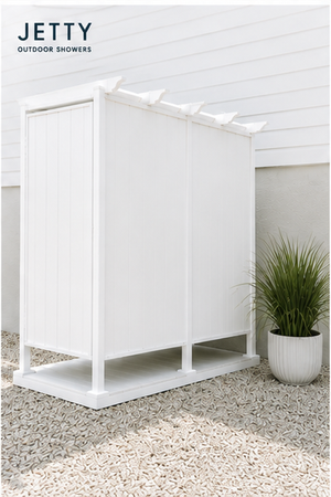 Jetty Signature Double Outdoor Shower Kit Enclosure 46”x68”x88”