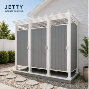 Jetty Signature Triple Outdoor Shower Kit Enclosure