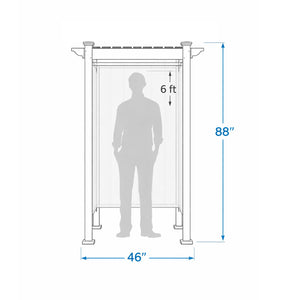 Single Outdoor Shower Kit Enclosure - 46”x46”x88"